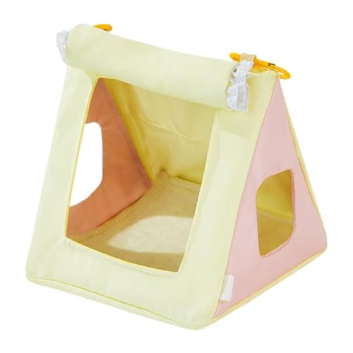 Ronyme Haus Hütte Hängende Hängematte Papagei Zelt Vogelbett für Sittiche Lovebirds Conures, Gelb Ronyme Haus Hütte Hängende Hängematte Papagei Zelt Vogelbett für Sittiche Lovebirds Conures, Gelb von Ronyme