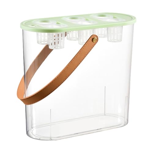 Ronyme Hydroponische für den Innenbereich, Tisch-Mini-Aquarium, 6 Löcher, praktisch, Blumenarrangement, Vase, Box zum Kultivieren, GrÜn Ronyme Hydroponische für den Innenbereich, Tisch-Mini-Aquarium, 6 Löcher, praktisch, Blumenarrangement, Vase, Box zum Kultivieren, GrÜn von Ronyme