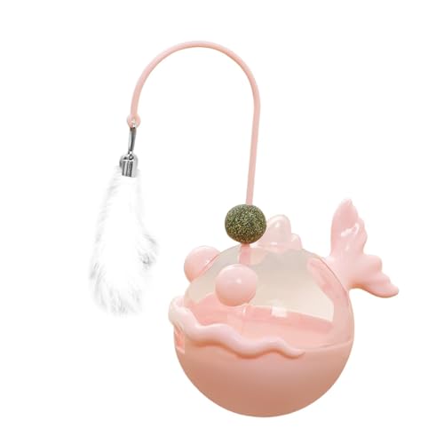 Ronyme Interaktives Katzenspielzeug, Slow Feeder Tumbler, Katzenleckerli-Spender für Kätzchen, Indoor-Katzen, Pibk Ronyme Interaktives Katzenspielzeug, Slow Feeder Tumbler, Katzenleckerli-Spender für Kätzchen, Indoor-Katzen, Pibk von Ronyme