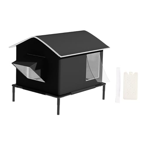 Ronyme Isolierter Katzenzwinger, warmes, erhöhtes für Winterhaus, Katzenwohnung für die für Wintergemeinschaft, Gartenscheune für alle Jahreszeiten, mit Eisbox Ronyme Isolierter Katzenzwinger, warmes, erhöhtes für Winterhaus, Katzenwohnung für die für Wintergemeinschaft, Gartenscheune für alle Jahreszeiten, mit Eisbox von Ronyme