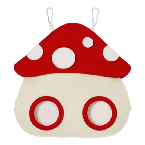 Ronyme Kaninchen Heu Feeder für Käfig Hängen Beutel Heu Tasche Lebensmittel Spender für Eichhörnchen Chinchilla, Roter Pilz Ronyme Kaninchen Heu Feeder für Käfig Hängen Beutel Heu Tasche Lebensmittel Spender für Eichhörnchen Chinchilla, Roter Pilz von Ronyme