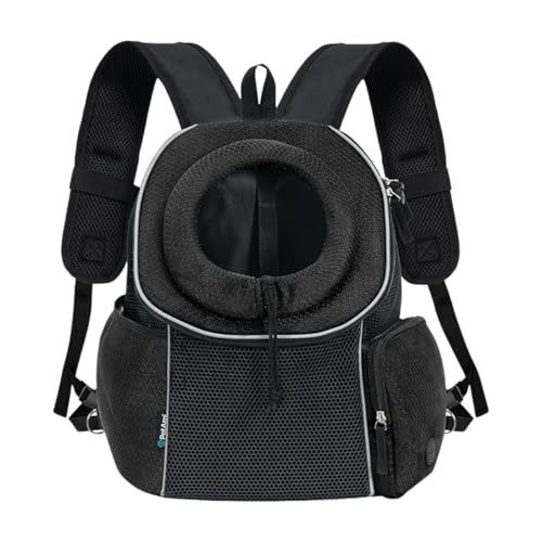 Ronyme Katzen-/Hunde-Tragetasche vorne, Brust-Rucksack, Kopf-heraus, Welpen-/Katzen-Tragetasche, belüftet, verstellbar für, Schwarz Ronyme Katzen-/Hunde-Tragetasche vorne, Brust-Rucksack, Kopf-heraus, Welpen-/Katzen-Tragetasche, belüftet, verstellbar für, Schwarz von Ronyme