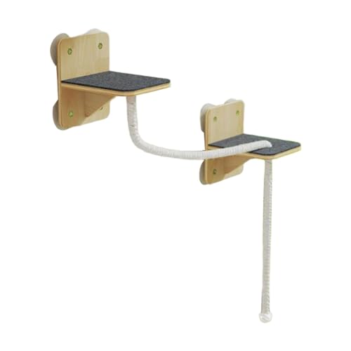 Ronyme Katzen-Wandregale, Katzen-Wandmöbel mit stabilen Saugnäpfen, Kletterregal, Sitzstangen zum Schlafen und Nickerchen, Baumwollseil Ronyme Katzen-Wandregale, Katzen-Wandmöbel mit stabilen Saugnäpfen, Kletterregal, Sitzstangen zum Schlafen und Nickerchen, Baumwollseil von Ronyme
