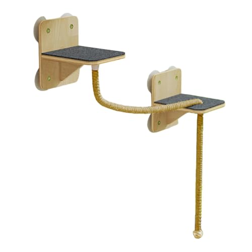 Ronyme Katzen-Wandregale, Katzen-Wandmöbel mit stabilen Saugnäpfen, Kletterregal, Sitzstangen zum Schlafen und Nickerchen, Hanfseil Ronyme Katzen-Wandregale, Katzen-Wandmöbel mit stabilen Saugnäpfen, Kletterregal, Sitzstangen zum Schlafen und Nickerchen, Hanfseil von Ronyme