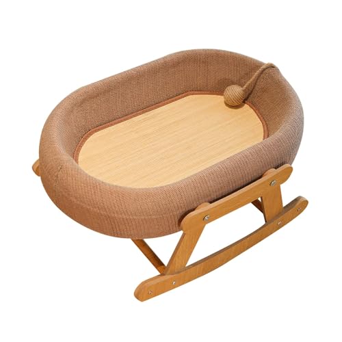 Ronyme Katzenbett, Katzenbett, bequem, atmungsaktiv, Oben offen, ovale Wiege, Haustierbett, Katzenschlafcouch für Hauskatzen, Braun Ronyme Katzenbett, Katzenbett, bequem, atmungsaktiv, Oben offen, ovale Wiege, Haustierbett, Katzenschlafcouch für Hauskatzen, Braun von Ronyme