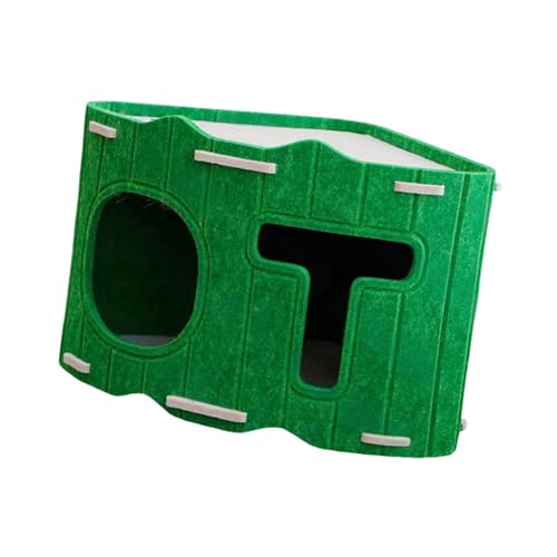 Ronyme Katzenbett-Haus-Tunnel-Kombination, zu montieren, gemütliches, es, atmungsaktives Katzenhaus aus Filz, Kätzchenbett zum Verstecken, GrÜn Ronyme Katzenbett-Haus-Tunnel-Kombination, zu montieren, gemütliches, es, atmungsaktives Katzenhaus aus Filz, Kätzchenbett zum Verstecken, GrÜn von Ronyme