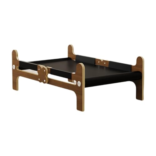 Ronyme Katzenbett aus Holz, erhöhtes Katzen- und Hundebett, Haustiermöbel für kleine und mittelgroße Katzen, Schwarz Ronyme Katzenbett aus Holz, erhöhtes Katzen- und Hundebett, Haustiermöbel für kleine und mittelgroße Katzen, Schwarz von Ronyme
