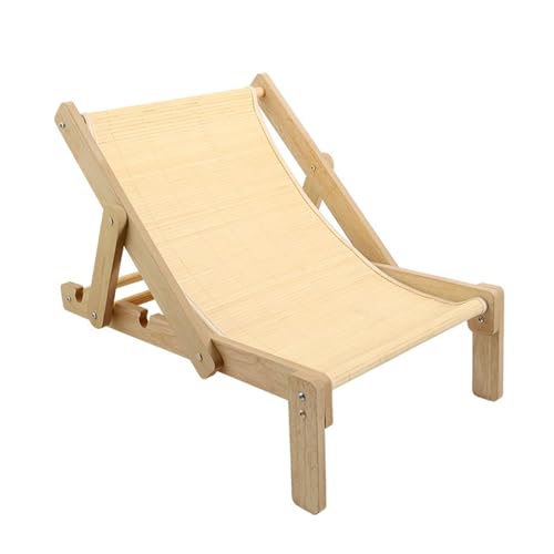 Ronyme Katzenhängemattenbett, Katzenliegestuhl, Haltbarkeit, verstellbares Katzenschlafbett aus Holz für Kleintiere, Kaninchen, Hunde, Häschen Ronyme Katzenhängemattenbett, Katzenliegestuhl, Haltbarkeit, verstellbares Katzenschlafbett aus Holz für Kleintiere, Kaninchen, Hunde, Häschen von Ronyme