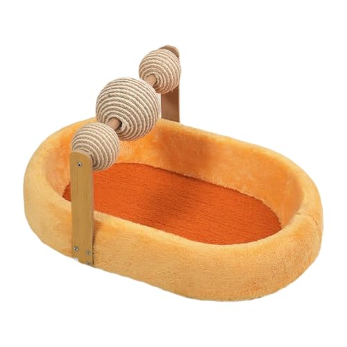 Ronyme Katzenkratzbrett, Katzenbett, Heimtierbedarf, Möbelschutz, ovales Katzenkratzbrett, Kätzchen, interaktives Spielzeug für Hauskatzen, Orange Ronyme Katzenkratzbrett, Katzenbett, Heimtierbedarf, Möbelschutz, ovales Katzenkratzbrett, Kätzchen, interaktives Spielzeug für Hauskatzen, Orange von Ronyme
