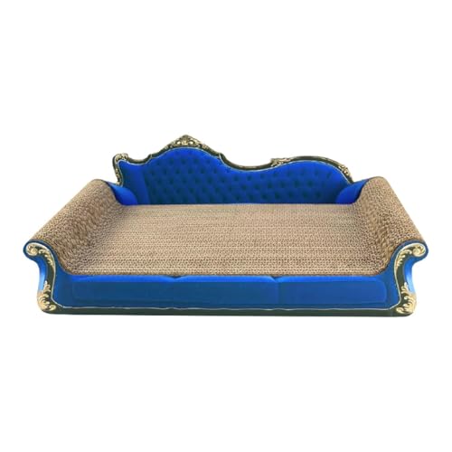 Ronyme Katzenkratzbrett, Katzenkratzbrett, Schlafsofa, Möbelschutz, Spielzeug, Haustier Schlafbett, Kratzkissen für Kätzchen, Kätzchen, Ruheplatz, Königsblau von Ronyme