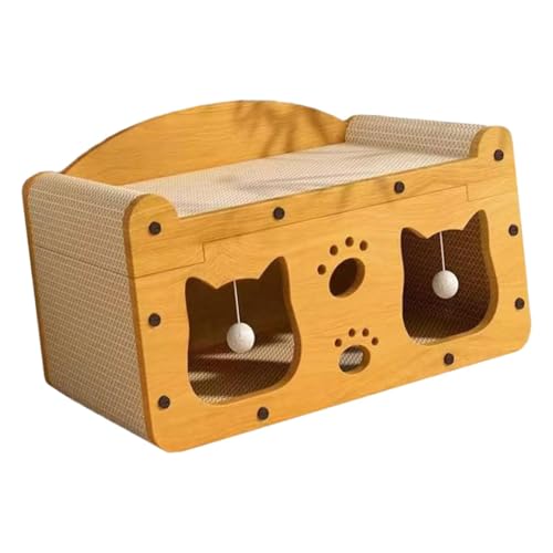Ronyme Katzenkratzhaus, Katzenkratzbett, Zubehör, praktisch, verschleißfest, zum Spielen, Schleifen, Krallenspielzeug, Schlafgeschenk, Kätzchenspielzeug, Groß Ronyme Katzenkratzhaus, Katzenkratzbett, Zubehör, praktisch, verschleißfest, zum Spielen, Schleifen, Krallenspielzeug, Schlafgeschenk, Kätzchenspielzeug, Groß von Ronyme