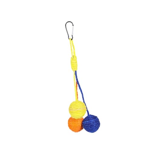 Ronyme Katzenspielzeug Sisalball, langes Seil, zum Jagen, 32 cm lang, umweltfreundliches Katzenspielzeug zum Aufhängen, Gelb Orange Blau Ronyme Katzenspielzeug Sisalball, langes Seil, zum Jagen, 32 cm lang, umweltfreundliches Katzenspielzeug zum Aufhängen, Gelb Orange Blau von Ronyme