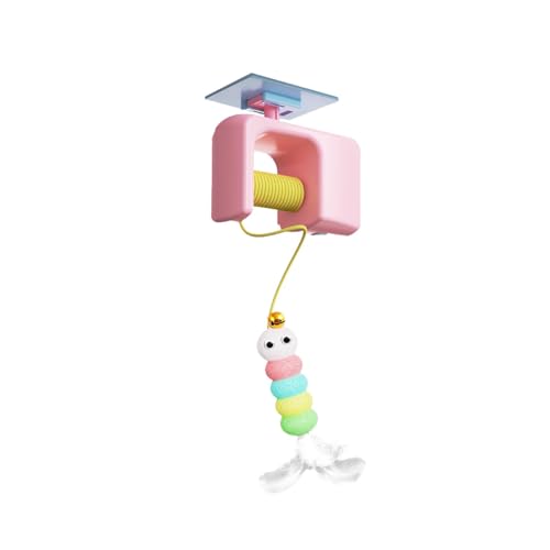 Ronyme Katzenspielzeug zum Aufhängen für Tür, und Decke, automatisch, wiederaufladbar, elastisches Seil, lustiges Katzenschnurspielzeug mit Feder, Rosa Ronyme Katzenspielzeug zum Aufhängen für Tür, und Decke, automatisch, wiederaufladbar, elastisches Seil, lustiges Katzenschnurspielzeug mit Feder, Rosa von Ronyme