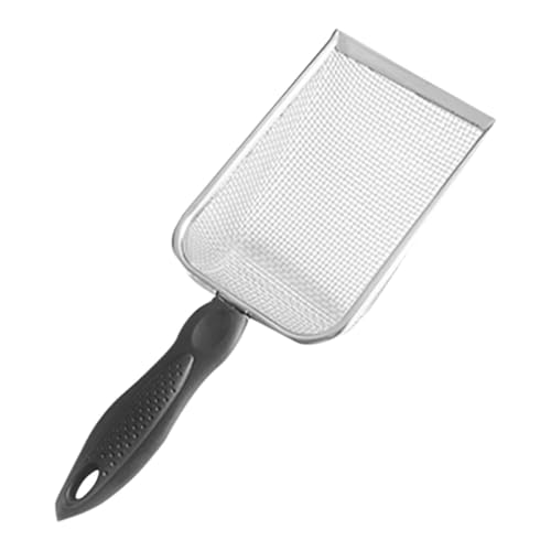 Ronyme Katzenstreuschaufel, Reinigungswerkzeug, Schaufel, tiefer, Sieb, Katzentoilettenschaufel für Kätzchen, Kätzchen, Aquarium, schnelles, Schwarzer Griff Mesh 6 von Ronyme
