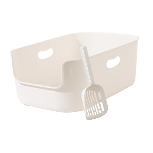 Ronyme Katzentoilette, Oben Offen, Leicht zu Reinigen, Spritzwassergeschützt, Halbgeschlossen, Katzentoilette mit Hohen Seitenwänden, für Kätzchen, Kleintier, L Ronyme Katzentoilette, Oben Offen, Leicht zu Reinigen, Spritzwassergeschützt, Halbgeschlossen, Katzentoilette mit Hohen Seitenwänden, für Kätzchen, Kleintier, L von Ronyme