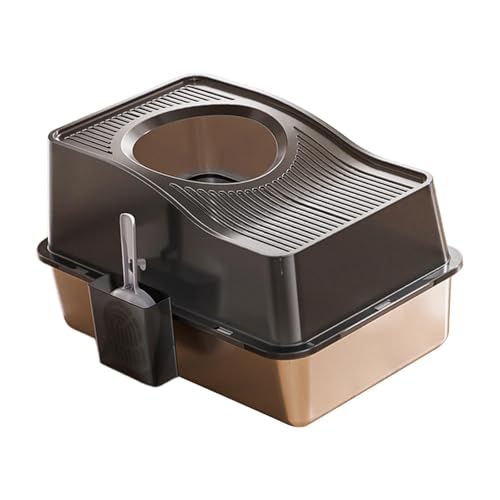 Ronyme Katzentoilette, komplett geschlossen, Katzenbettpfanne, stabil, vielseitig einsetzbar, auslaufsicher, hohe Seitenwände, Spritzschutz, Abnehmbarer, Schwarz Ronyme Katzentoilette, komplett geschlossen, Katzenbettpfanne, stabil, vielseitig einsetzbar, auslaufsicher, hohe Seitenwände, Spritzschutz, Abnehmbarer, Schwarz von Ronyme