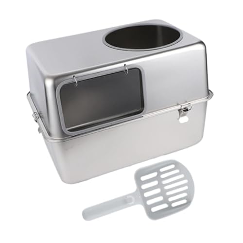 Ronyme Katzentoilette mit Haube und Deckel, Katzentoilette, Spritzschutz, Haustierzubehör, abnehmbare Katzentoilette mit Sandkastenabdeckung, Ohne Pedal Ronyme Katzentoilette mit Haube und Deckel, Katzentoilette, Spritzschutz, Haustierzubehör, abnehmbare Katzentoilette mit Sandkastenabdeckung, Ohne Pedal von Ronyme