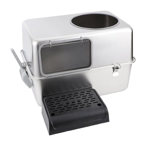 Ronyme Katzentoilette mit Haube und Deckel, Katzentoilette, Spritzschutz, Haustierzubehör, abnehmbare Katzentoilette mit Sandkastenabdeckung, mit Pedal Ronyme Katzentoilette mit Haube und Deckel, Katzentoilette, Spritzschutz, Haustierzubehör, abnehmbare Katzentoilette mit Sandkastenabdeckung, mit Pedal von Ronyme
