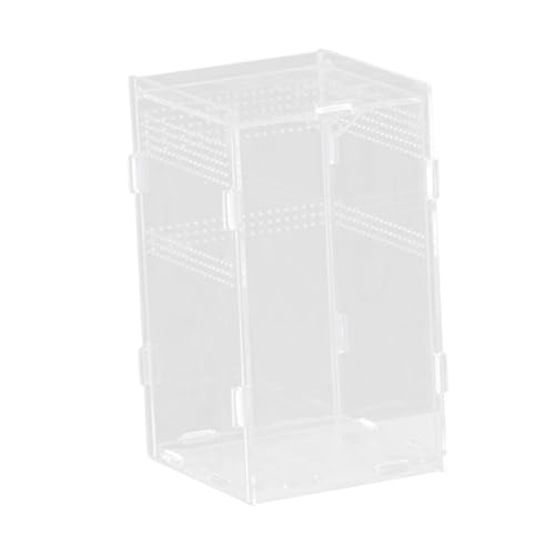 Ronyme Reptilien-Futterbox, Schildkrötenbox, tragbarer Lebensraum-Schlüpfkasten, Belüftungslöcher, Tierlebensraum-Käfig für Froschchamäleons, 12x12x20cm Ronyme Reptilien-Futterbox, Schildkrötenbox, tragbarer Lebensraum-Schlüpfkasten, Belüftungslöcher, Tierlebensraum-Käfig für Froschchamäleons, 12x12x20cm von Ronyme
