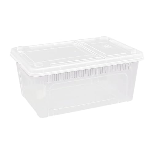 Ronyme Reptilien-Futterbox, durchsichtig, Terrarium, Lebensraum, transparent, Brutbehälter, Brutkasten für den Transport von Tieren, 27x18.8x12cm Ronyme Reptilien-Futterbox, durchsichtig, Terrarium, Lebensraum, transparent, Brutbehälter, Brutkasten für den Transport von Tieren, 27x18.8x12cm von Ronyme