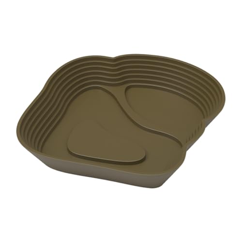 Ronyme Reptilien-Wassernapf, Futternapf, Dekorationen, Schildkröten-Wassernapf, Schildkrötenbecken für Landschildkröten, Sumpfschildkröten, Heimtierbedarf, Kaffee von Ronyme