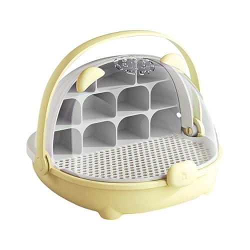 Ronyme Seidenraupen-Wachstumsbox, Seidenraupen-Transportbehälter, Tragegriff, durchsichtiger Kleintier-Zuchtbehälter, Insekten-Futterbox, Gelb Ronyme Seidenraupen-Wachstumsbox, Seidenraupen-Transportbehälter, Tragegriff, durchsichtiger Kleintier-Zuchtbehälter, Insekten-Futterbox, Gelb von Ronyme