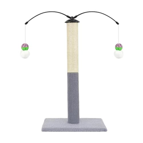 Ronyme Sisal-Katzenkratzbaum mit baumelndem Plüschspielzeug, interaktives Spielzeug, Heimtierbedarf, Katzenkratzbaum, Hellgrau Ronyme Sisal-Katzenkratzbaum mit baumelndem Plüschspielzeug, interaktives Spielzeug, Heimtierbedarf, Katzenkratzbaum, Hellgrau von Ronyme