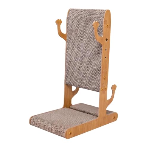 Ronyme T-förmiges Katzenkratzbett, Katzenkratzunterlage aus Wellpappe, gemütlich, verschleißfest, Schutz für Tierbedarf und Möbel, Style C von Ronyme