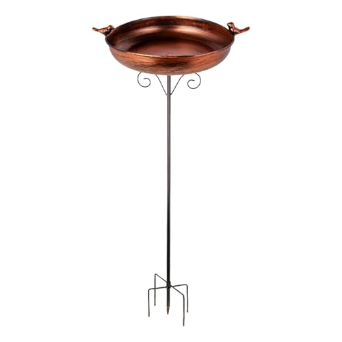 Ronyme Vogelbad für den Garten mit Pfahl, dekorativ, zu montieren, Vogelbad, Vogelfutterspender, Gartenbedarf für den Innenhof, Hinterhof, Ronyme Vogelbad für den Garten mit Pfahl, dekorativ, zu montieren, Vogelbad, Vogelfutterspender, Gartenbedarf für den Innenhof, Hinterhof, von Ronyme