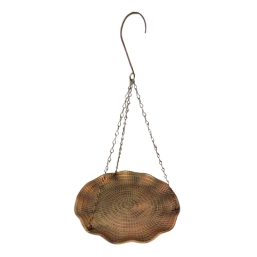 Ronyme Vogelbad zum Aufhängen, Schmetterling, Biene, Tränke, 22 cm, mit Haken und Ketten, Futterbecken, Vogelfutterstation für draußen von Ronyme