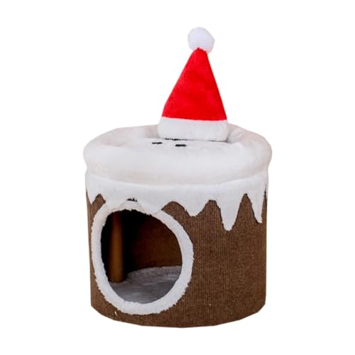 Ronyme Weihnachts-Katzenhaus, Katzentunnel, für draußen, Bequeme Möbel, Nest, tragbar, für drinnen und draußen, Katzen, Kätzchen, Katzenbett, Karton Ronyme Weihnachts-Katzenhaus, Katzentunnel, für draußen, Bequeme Möbel, Nest, tragbar, für drinnen und draußen, Katzen, Kätzchen, Katzenbett, Karton von Ronyme