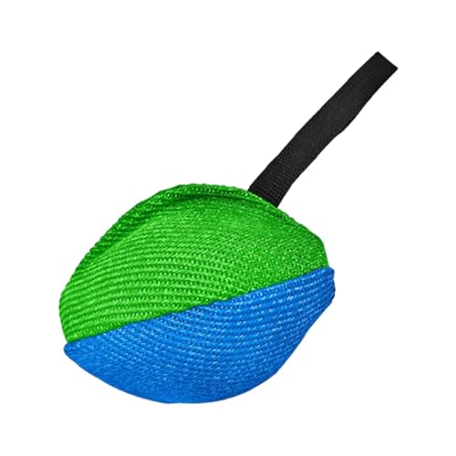 Ronyme Zerrball für Hunde, interaktives Spiel, tragbar, leicht, bequem, beißtraining, Hundeball, Spielzeug für mittelgroße Hunde, Übung, Jagen, Blau Grün von Ronyme