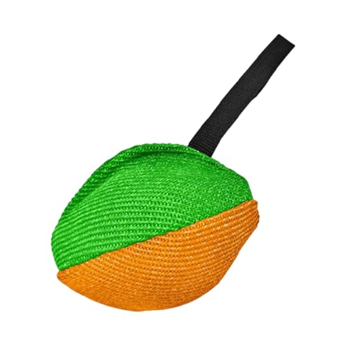 Ronyme Zerrball für Hunde, interaktives Spiel, tragbar, leicht, bequem, beißtraining, Hundeball, Spielzeug für mittelgroße Hunde, Übung, Jagen, Grün Orange von Ronyme