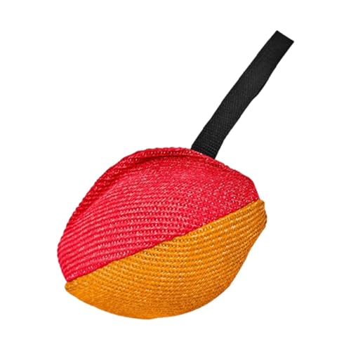 Ronyme Zerrball für Hunde, interaktives Spiel, tragbar, leicht, bequem, beißtraining, Hundeball, Spielzeug für mittelgroße Hunde, Übung, Jagen, Orange Rot von Ronyme