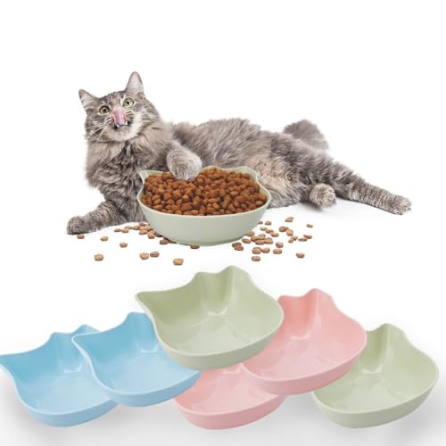 Katzennäpfe Set – rutschfest, erhöhtes Design, niedliche Katzenfutterschalen für Kätzchen von Roontin