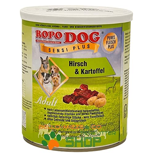 30 Dosen à 800 gr. RopoDog Adult Sensi Plus Hirsch Kartoffel von RopoDog