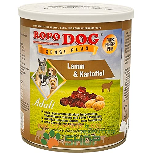 30 Dosen à 800 gr. RopoDog Adult Sensi Plus Lamm + Kartoffel von RopoDog