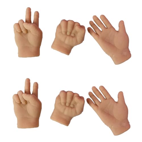 Rordigo Mini-Hände für Katzen, Dehnbare Hände Katzenspielzeug, Fingerhandschuhe für Katzen, Mini-Menschenhände für Katzen, von Rordigo