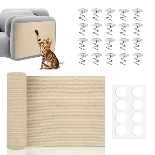 Kratzmatte Katzen Selbstklebend, Kratzteppich Katze Wand Kratzschutz Sofa Katze DIY Climbing für Wandmontage Möbel Kratzschutz Tür mit Sofaschnallen und Doppelseitige Klebepunkte 40×200cm Khaki Kratzmatte Katzen Selbstklebend, Kratzteppich Katze Wand Kratzschutz Sofa Katze DIY Climbing für Wandmontage Möbel Kratzschutz Tür mit Sofaschnallen und Doppelseitige Klebepunkte 40×200cm Khaki von Rosedreamer