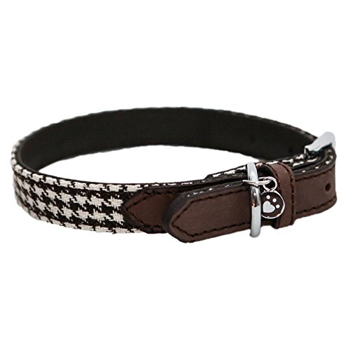 Rosewood 03435 Rosewood Wag 'n' Walk modisches Designer - Hundehalsband für einen Halsumfang von 30,5-40,5 cm, Hahnentrittmuster braun Rosewood 03435 Rosewood Wag 'n' Walk modisches Designer - Hundehalsband für einen Halsumfang von 30,5-40,5 cm, Hahnentrittmuster braun von Rosewood