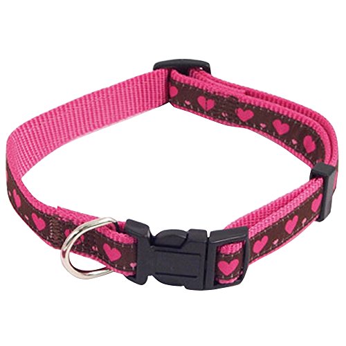 Rosewood 03652 Wag-n-Walk weitenregulierbares Halsband im Herz-Design, pink von Rosewood