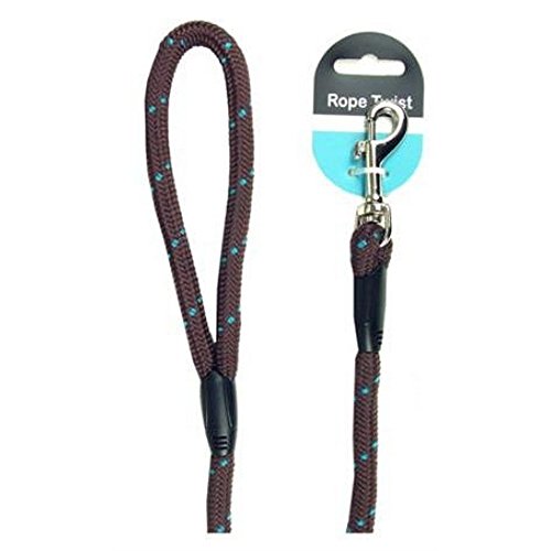 Rosewood 03705 geflochtene Hundeleine, braun/Petrol von Rosewood