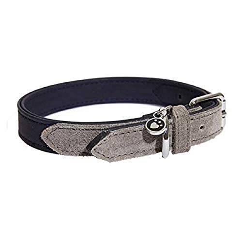 Rosewood 04105 Luxus-Hundehalsband aus weichgriffigem Leder für einen Halsumfang von 31-41 cm, marineblau von Rosewood