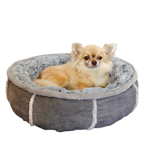 Rosewood 04370 Hundebett in Donut-Form mit Dicker Plüsch-Innenseite, grau, Länge: 50 cm Rosewood 04370 Hundebett in Donut-Form mit Dicker Plüsch-Innenseite, grau, Länge: 50 cm von Rosewood