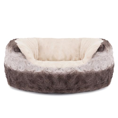 Rosewood 04375 Kuschelbett für Hunde, weich, Länge 50 cm, grau / cremeweiß von Rosewood