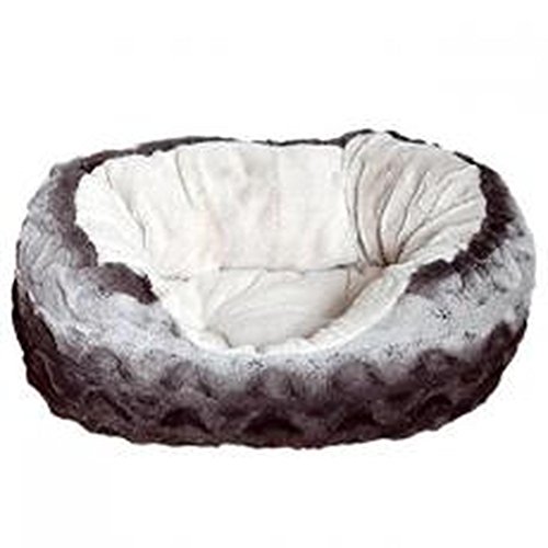 Rosewood 04376 Kuschelbett für Hunde, weich, grau/cremeweiß, Länge 64 cm von Rosewood