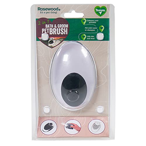 Rosewood 07050 Pflegebürste Mit Shampoo-Spender Für Katzen Und Hunde, 1 Stück (1er Pack) von Rosewood