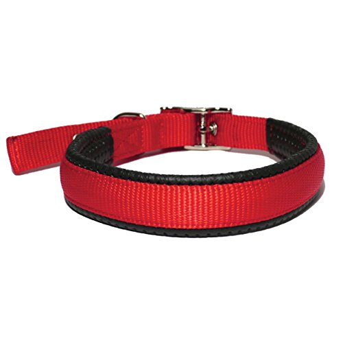 Rosewood 38511 klassisches Soft Protection Hundehalsband, Halsumfang: 51 cm, Breite: 19 mm, rot von Rosewood