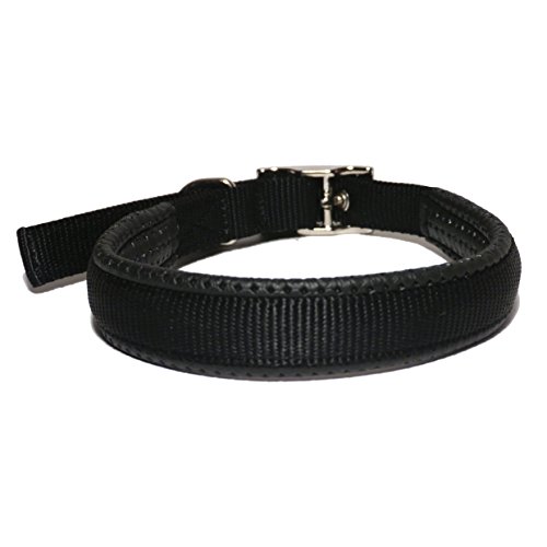 Rosewood 38512 klassisches Soft Protection Hundehalsband, Halsumfang: 51 cm, Breite: 19 mm, schwarz von Rosewood