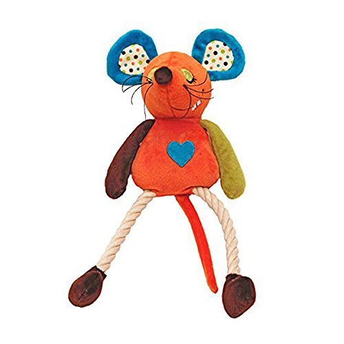 Rosewood 39020 Rosewood Hundespielzeug aus Plüsch mit integriertem Tau Maus Millie von Rosewood